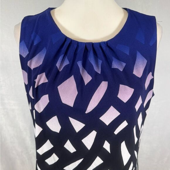 Calvin Klein beautiful ombré abstract print pleated top size XL - Picture 3 of 8